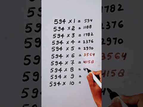 Write the Table of 594 in 17 second only..#maths #mathshack #mathematicks @study_care0
