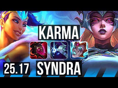 KARMA vs SYNDRA (MID) | 58k DMG, 13/4/21, Godlike | EUW Master | 25.17