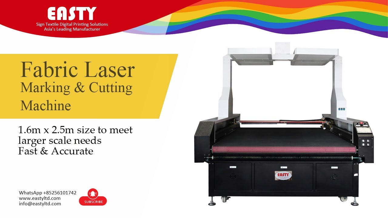 Fabric Laser Cutting Machine | Top Camera CO2 laser cutter for Fabric Textile Garment | Easty Cutter