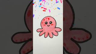 How to draw a cute octopus easy | Step by step Drawing for kids🐙