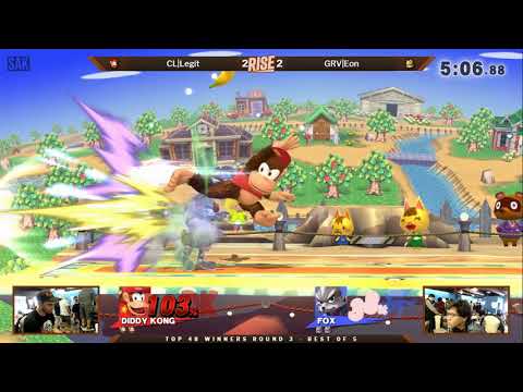 Rise 2018 Top 48 WR3 - CL|Legit (Diddy Kong) vs GRV|Eon (Fox)