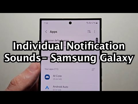 How to Change Individual App Notification Sounds on Samsung Galaxy S24 Ultra!