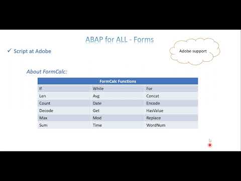 Video 9: ABAP For ALL - Adobe with Script