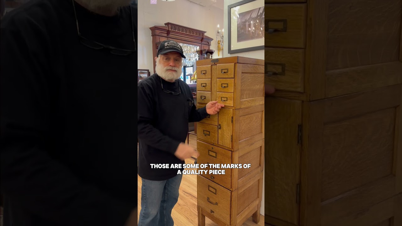 What makes this antique file cabinet so high quality?