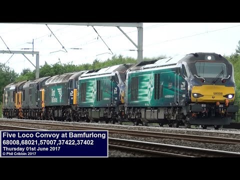 Five Loco Convoy at Bamfurlong - 01st June 2017
