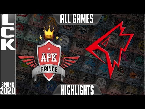 APK vs GRF Highlights ALL GAMES  LCK Spring 2020 W7D5 | APK Prince vs Griffin