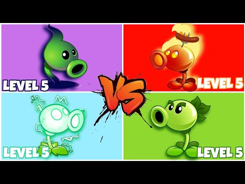 4 Best Pea shooter Plants Battles - Which Plant WILL WIN? - PvZ2 Plants vs Plants