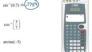 Using a calculator to find inverse trig function values