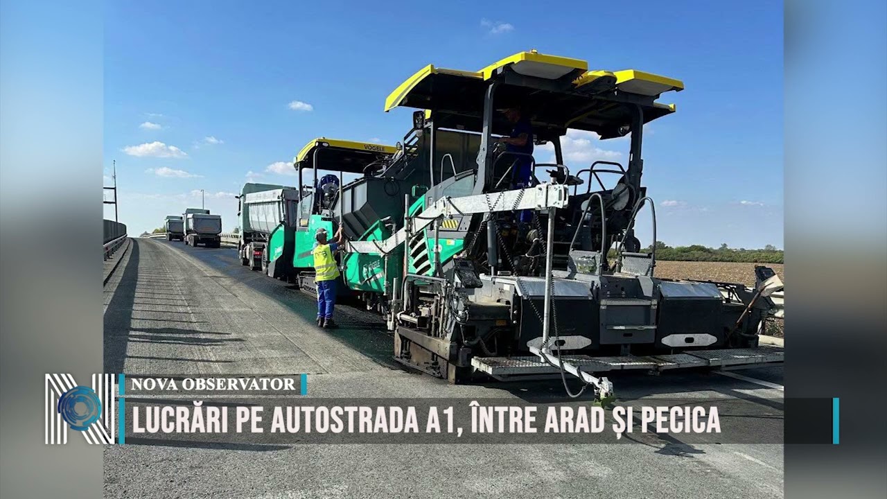Lucrări pe autostrada A1, între Arad și Pecica