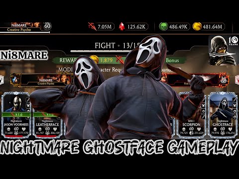 Nightmare Ghostface Fusion X Level 60 Elder Tower Survivor Gameplay | Mortal Kombat Mobile