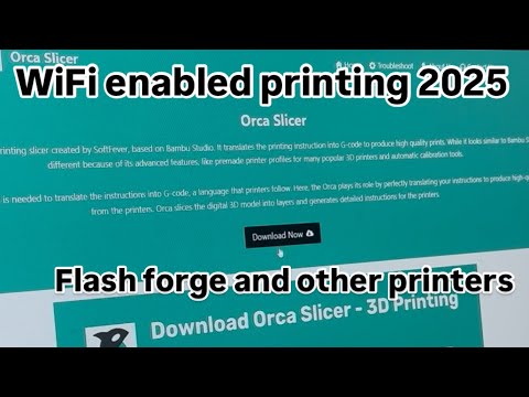 How To 3dprint Over Wifi Via Orca Slicer ANY PRINTER / FlashForge