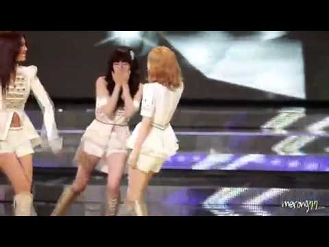 111226 SNSD Tiffany and Taeyeon Laughing During - The Boys @ KBS Entertainment Awards