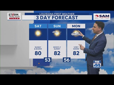 Friday evening forecast: Very warm weekend ahead
