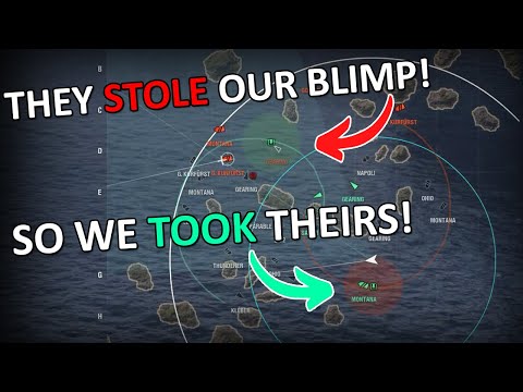 Full Secondary Preussen Takes The Enemies Blimp! - World of Warships