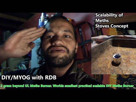 World's Smallest Scalable DIY Meths Burner. 2Gms. GIGA LITE. Scalability Proof of Concept . A Parody