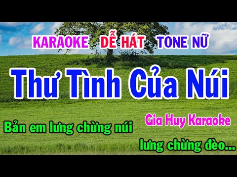 Karaoke  Thơ Tình Của Núi  Tone Nữ  Nhạc Sống  gia huy karaoke
