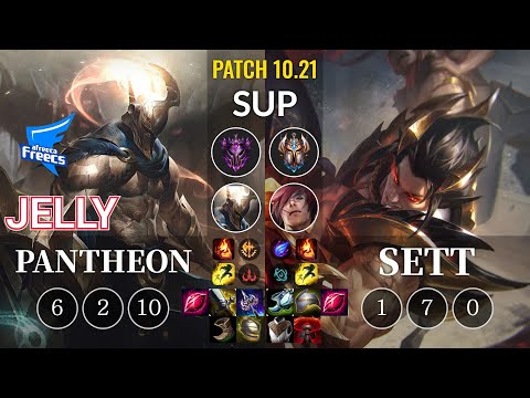 AF Jelly Pantheon vs Sett Sup - KR Patch 10.21