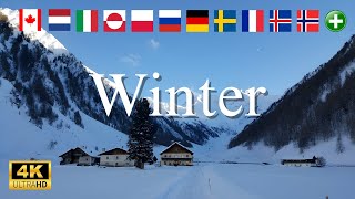 4K Winter Nature Scenes | Calm and Peaceful Relaxation Video