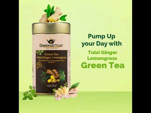 Green Kettle Tulsi Ginger Lemongrass Green Tea 80 Gram