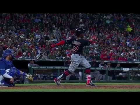 Francisco Lindor MLB slow motion instant replay baseball swing 17 HR FB