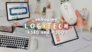 ⌨️ unboxing Logitech K380 & M350 Pebble Mouse (chill ASMR + accessories) 🐭🖱
