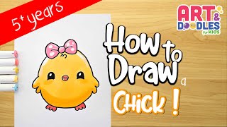 How to draw a baby CHICK | Art and doodles for kids