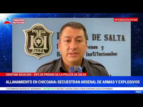 Allanamiento en Chicoana: secuestran arsenal de armas y explosivos