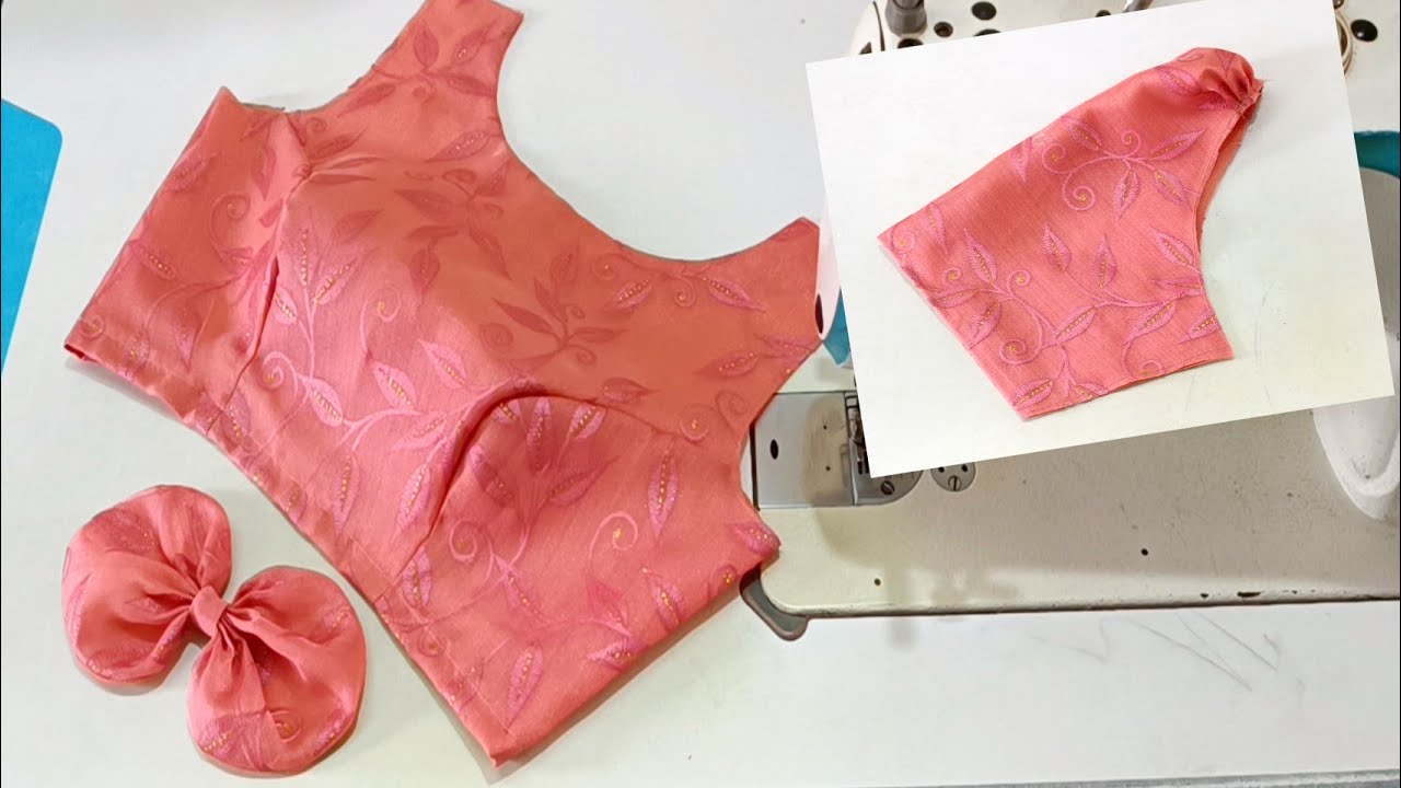 Boat Neck Blouse Cutting And Stitching | Boat Neck Princes Cut Blouse | Puff Sleeves Design