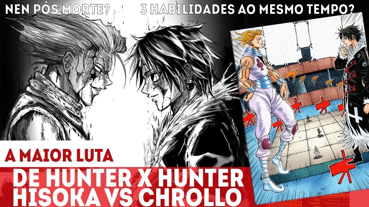 HISOKA VS CHROLLO THE FIGHT WITH SKILLS THAT HAVE BROKEN ALL THE LIMITS OF POWER in hunter x hunter