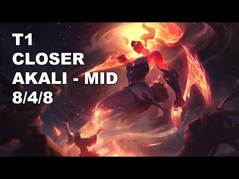 T1 Closer Mid Akali vs Nocturne - KR Grandmaster Patch 10.9
