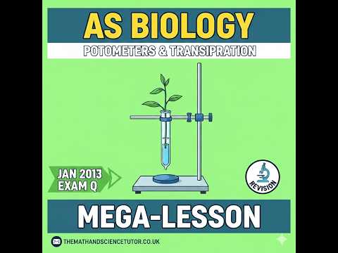 A-Level Biology: How to Use a Potometer (Transpiration)
