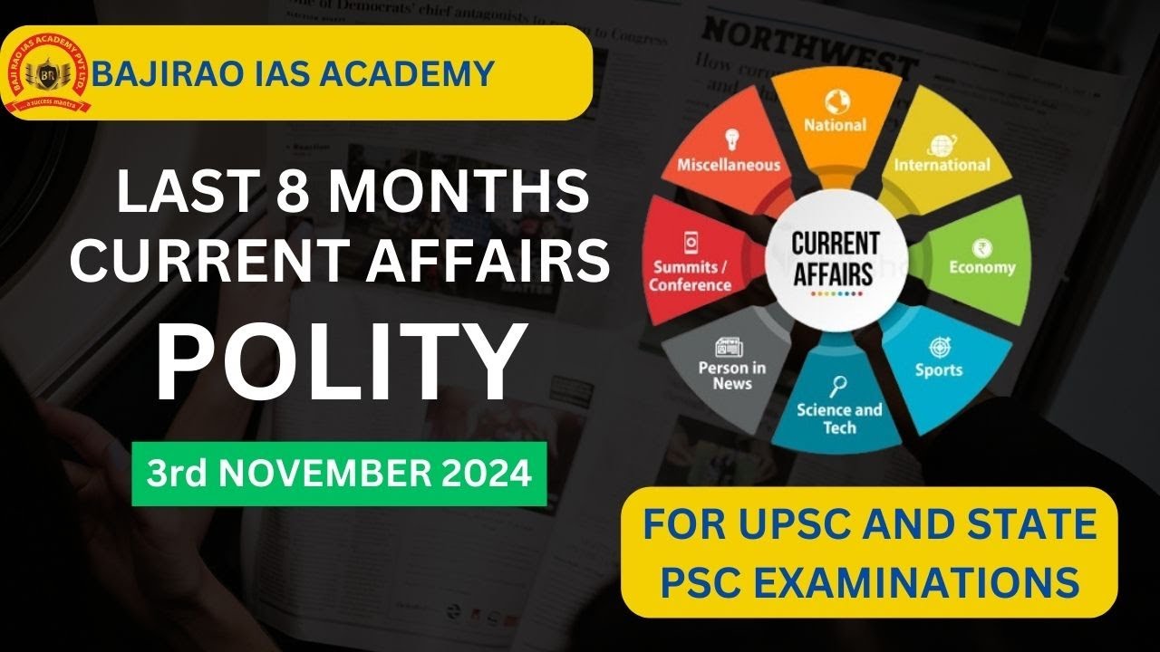 8 MONTHS POLITY CURRENT AFFAIRS FOR STATE PSC ( APPSCCE- ) |BAJIRAO IAS ACADEMY |