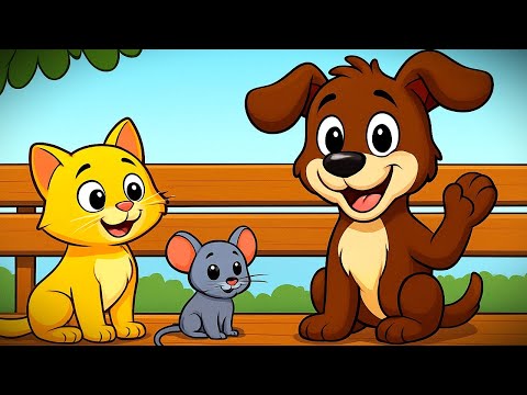 Labus, Miau si Chit stau de vorba pe bancuta 🐶 Mix Cantecele NOI pentru copii de gradinita Cip-Cirip