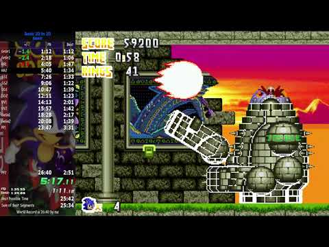 Sonic 3D in 2D Sonic Speedrun in 26:21(World Record)