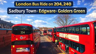 ☀️ A Sun-Drenched North West London Loop: Sudbury Town to Golders Green via 204 & 240