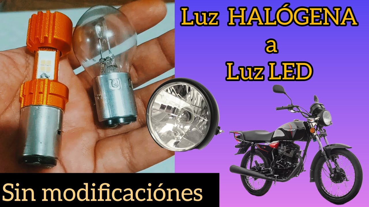 cambia a tu MOTO  la luz halógeno a luz led SIN MODIFICACIONES al faro italika ft 150 ft 125 y mas..