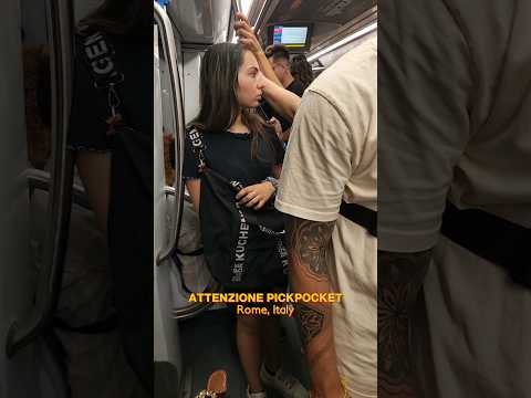 🔴 BEWARE: Pickpockets with big bags in Europe! #Pickpocket #Travel #Europe #Viral #Trending #Shorts
