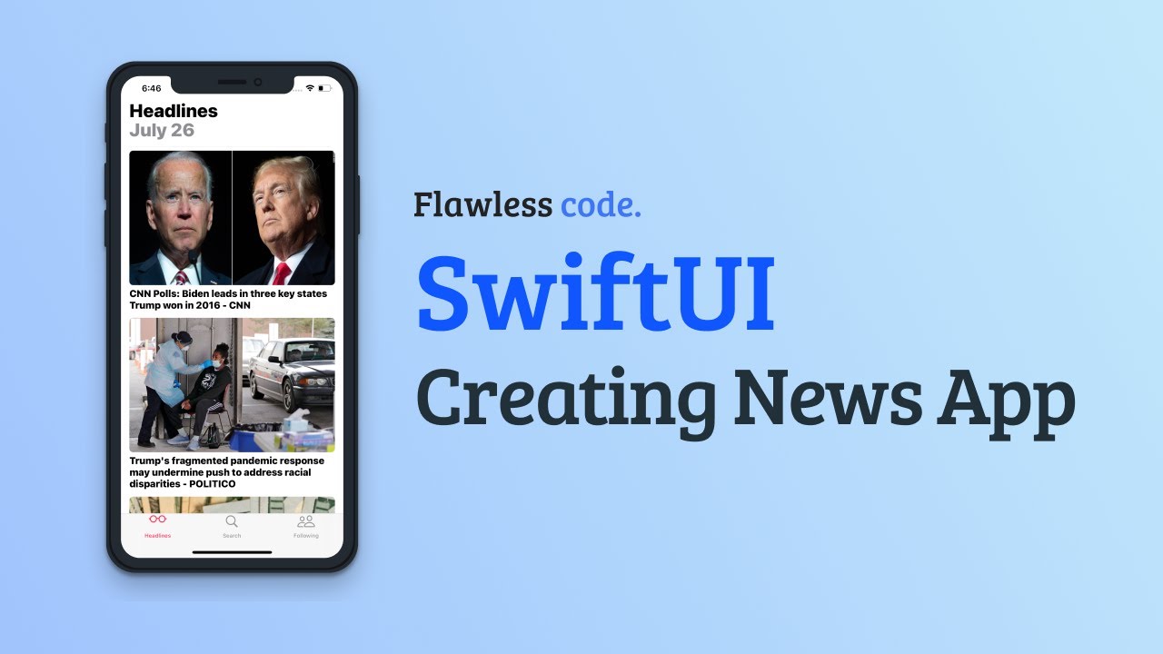 News app using SwiftUI | Flawless Code