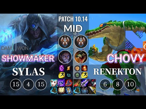 DWG ShowMaker Sylas vs DRX Chovy Renekton Mid - KR Patch 10.14