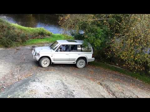 Pajero nearly falling over...
