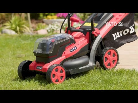 Газонокосилка YATO 4-х колесная, аккумуляторная, 18 В, без аккумулятора Газонокосилка YATO 4-х колесная, аккумуляторная, 18 В, без аккумулятора