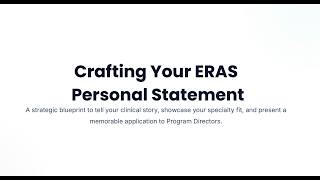 Webinar: ERAS Basvurusu icin CV & Personal Statement 2026-27