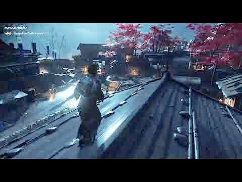 Ghost of Tsushima Honour and Ash-Escape from Castle Shimura & Reach your Horse in The Stables WT