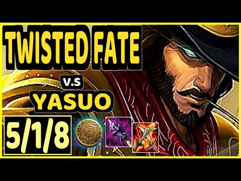 DOPA (APDO) (TWISTED FATE) vs YASUO - 5/1/8 KDA MID CHALLENGER GAMEPLAY - KR