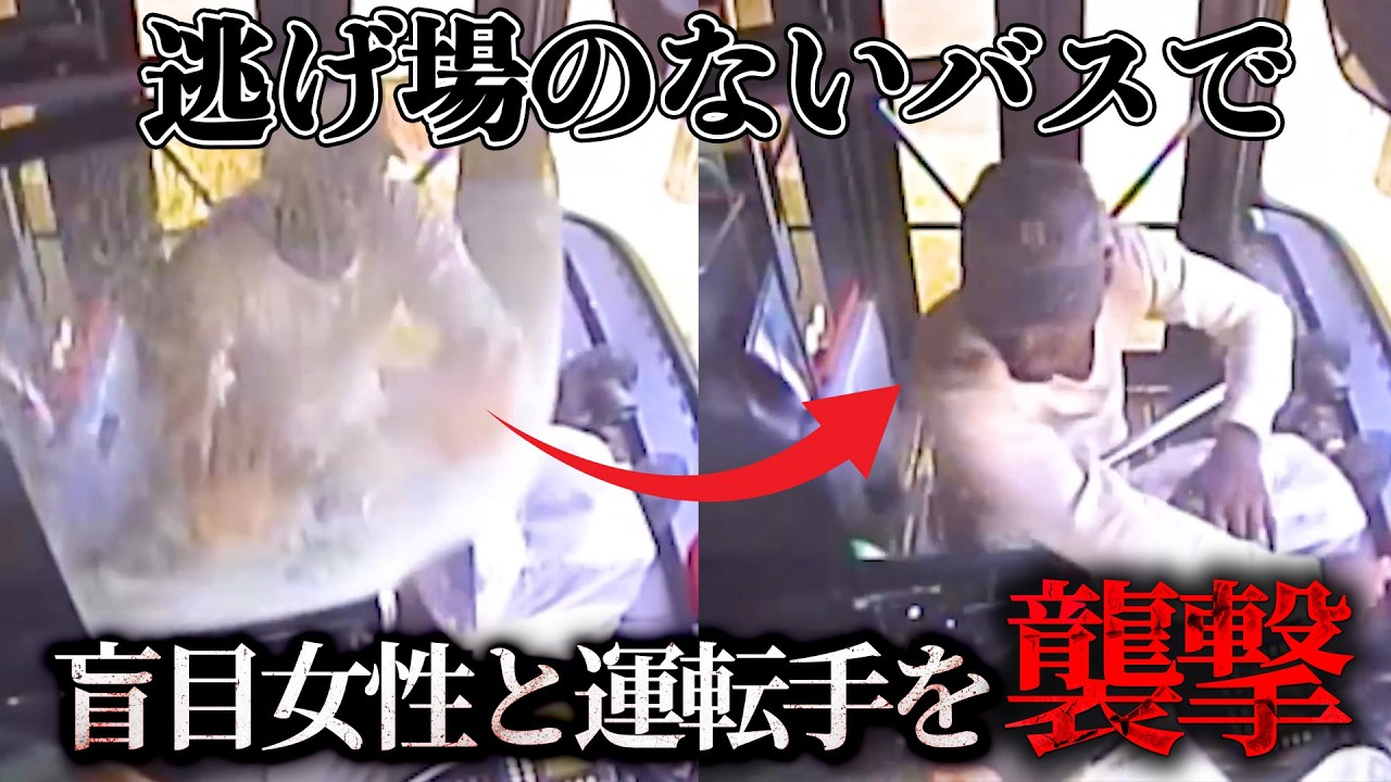 盲目女性と運転手を襲撃…逃げ場のないバスで男が暴走【アメリカ警察密着】