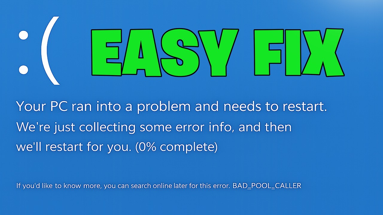 How To Fix BAD POOL CALLER Blue Screen Error in Windows (BSOD Fix)