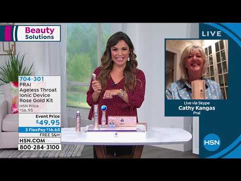 PRAI Ageless Throat Ionic Device Rose Gold Kit