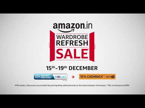 Amazon Wardrobe Refresh Sale from 15th-19th December