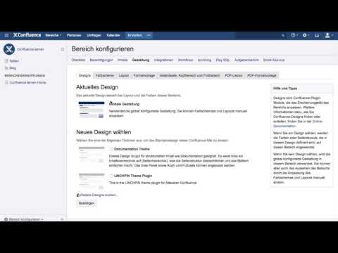 Bereiche individualisieren - Designs - Atlassian Confluence lernen Video #53