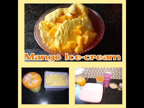 MANGO ICE-CREAM With Only 3 Ingredients by Zubaida Ijaz...!